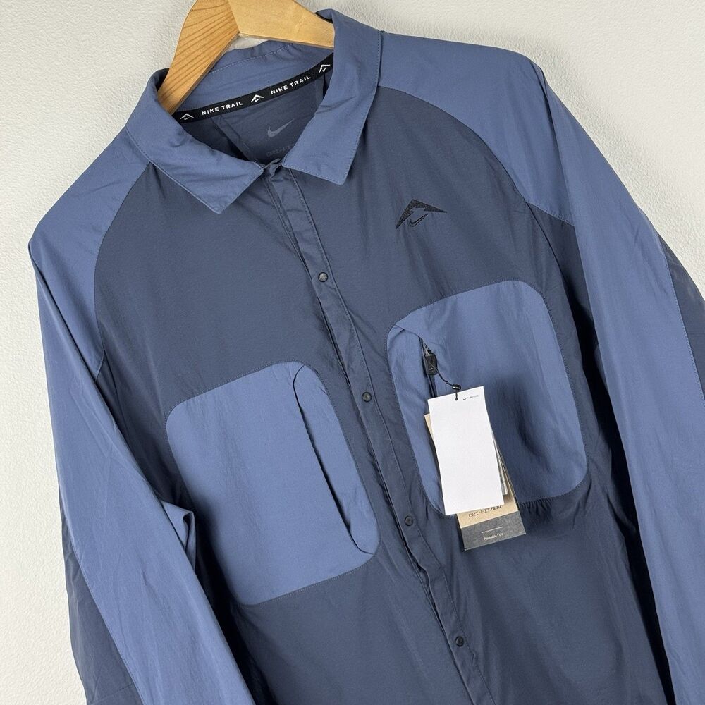 Nike Trail Men's Dri-FIT ADV UV Running Shirt Jacket Size Large HJ5079-437 NEW